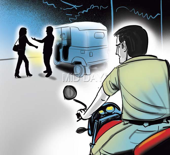 However, Chandne sensed something wasn’t right and followed the vehicle. He saw that the auto driver, Shiram Chandran, had stopped at a dark spot on the road and was abusing the woman, threatening to leave her there if she didn’t pay up more money