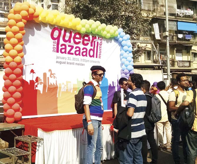 The Queer Azaadi March at August Kranti Maidan