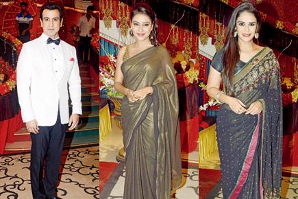 Ronit Roy shoots for a sangeet sequence with Pratyusha Banerjee, Mona Singh
