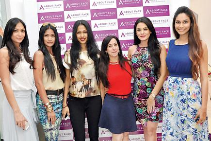 B-Town models at the launch of a skincare centre