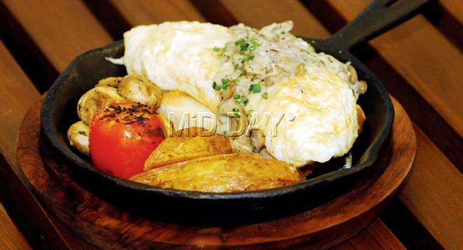 Three Egg White Omelette with herbs