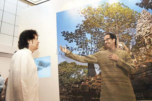 Uddhav Thackeray and Zakir Hussain