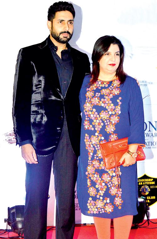 Abhishek Bachchan with Farah Khan