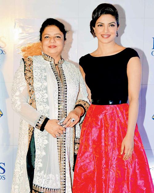 Priyanka Chopra with her mother, Madhu