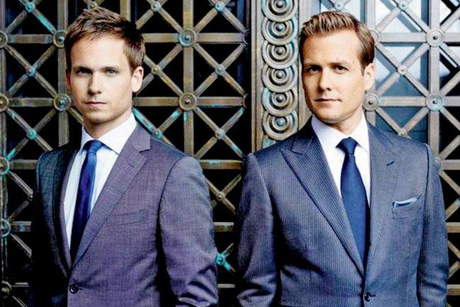 Patrick J Adams (left) and Gabriel Macht in Suits