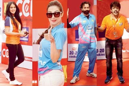 Bollywood stars at Celebrity Cricket League's first match