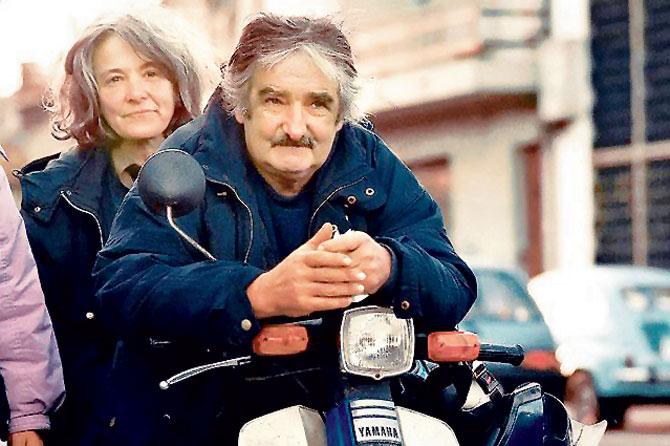 Uruguay’s First Lady, Lucia Topolansky with her husband Jose Mujica. pic/ap