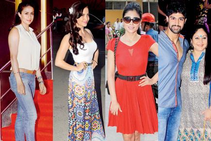 Gul Panag and Elli Avram spotted at an art preview in SoBo