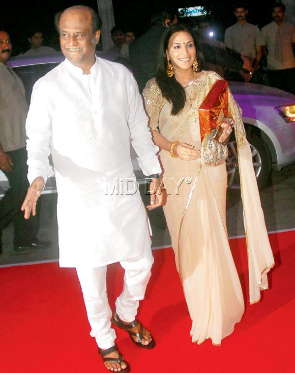Rajinikanth with daughter Soundarya