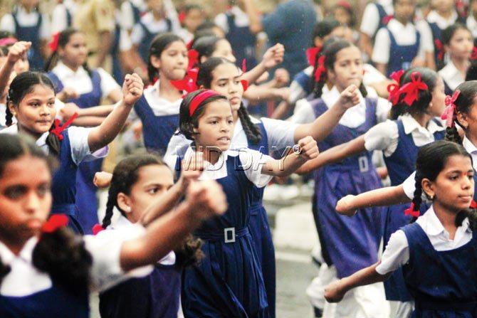 Keeping step with the times: Schools are taking no chances since the city is on high alert. File pic