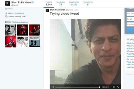 SRK becomes first Indian to use Twitter's mobile video camera