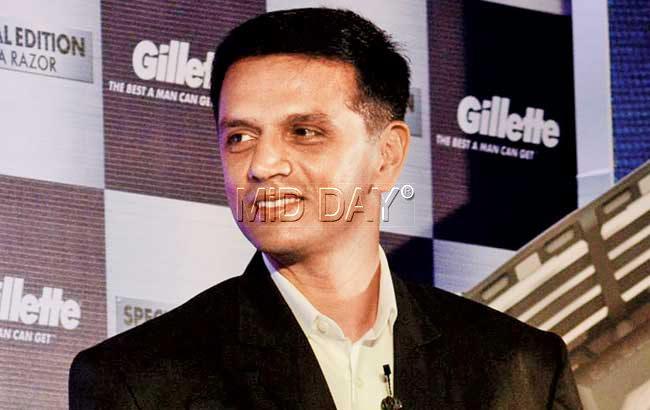 Rahul Dravid during a promotional event at a city hotel yesterday. Pic/Sayyed Sameer Abedi