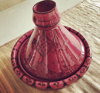 Hand-painted tagine 
