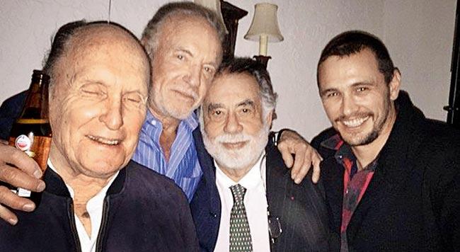 One heck of a selfie: Robert Duvall, James Caan, Francis Ford Coppola and James Franco