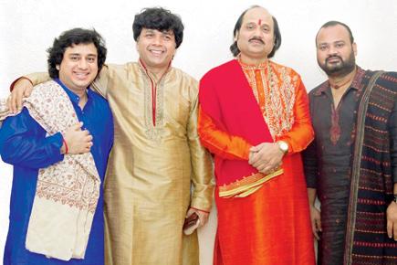 Hindustani classical musicians at a concert in Worli 