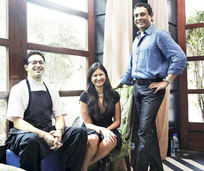 Chef Alex Sanchez, Gauri Devidayal, and Jay Yousuf. Pic/Prabhat Shetty