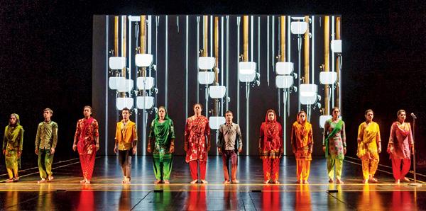 Dancers ready for a performance on stage