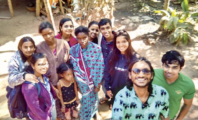 Divya Pai (third from r) uses selfies to immortalise her travels