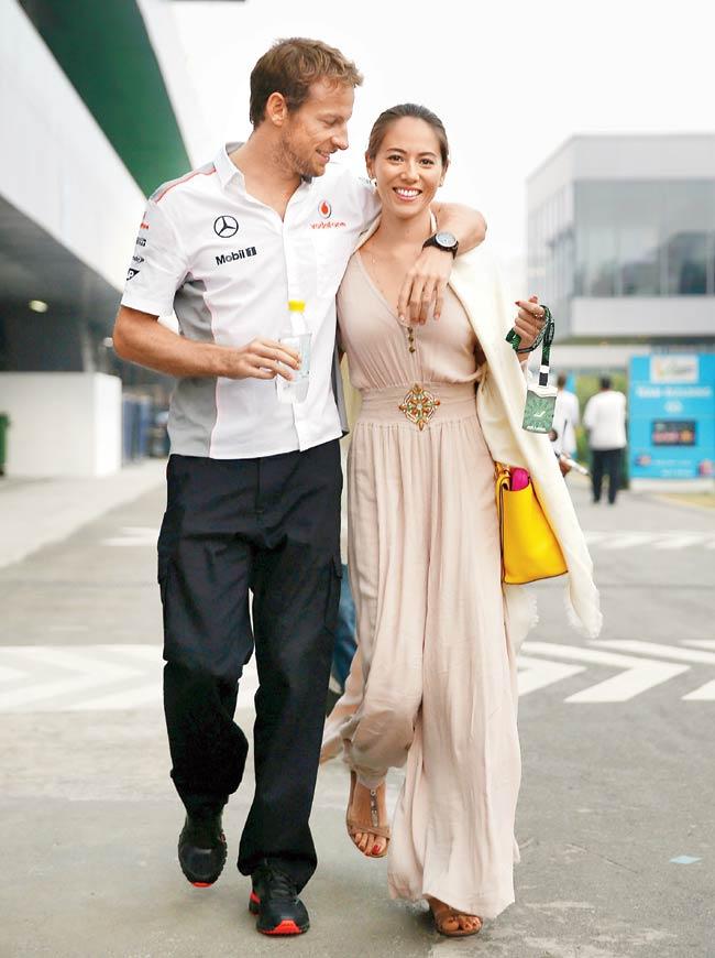 Formula One star Jenson Button got hitched to lingerie model Jessica Michibata