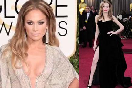 Jennifer Lopez, Angelina Jolie at Golden Globes Awards 2015