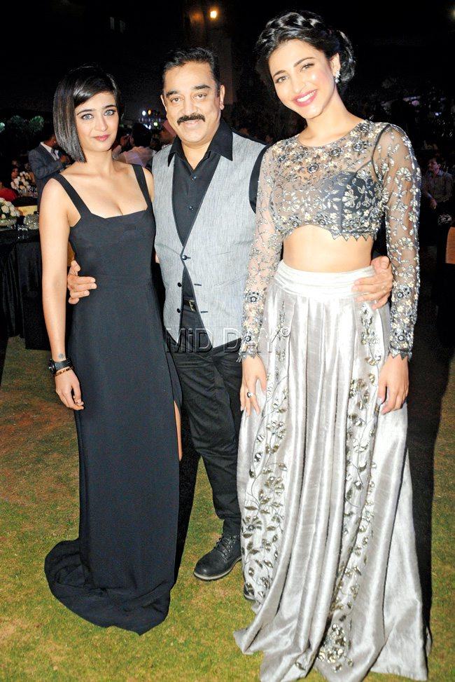 Kamal Hassan with daughters Akshara and Shruti
