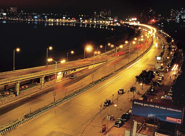 As part of the tests, the sodium-vapour bulbs were replaced by LED ones on three light poles at Marine Drive yesterday. File pic