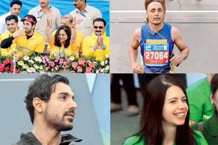 Bollywood celebs cheer participants at Mumbai Marathon 2015