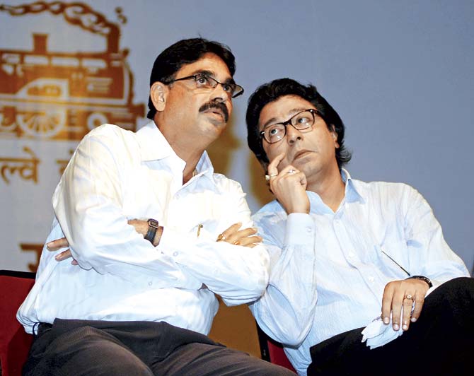 Nandgaonkar had reportedly been trying to get Raj and Uddhav Thackeray to patch-up, but that plan had not worked out. File pic