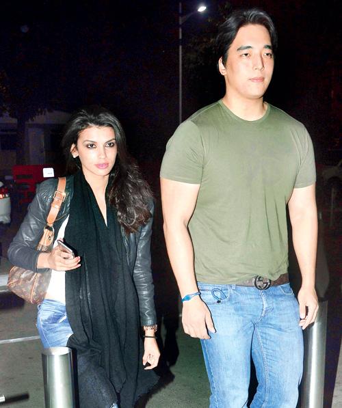 Rinzing Denzongpa with a friend