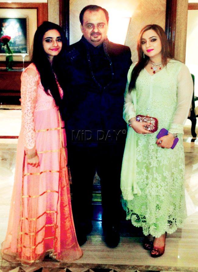 Shadaab Patel with wife, Fabiha and daughter, Muskaan 