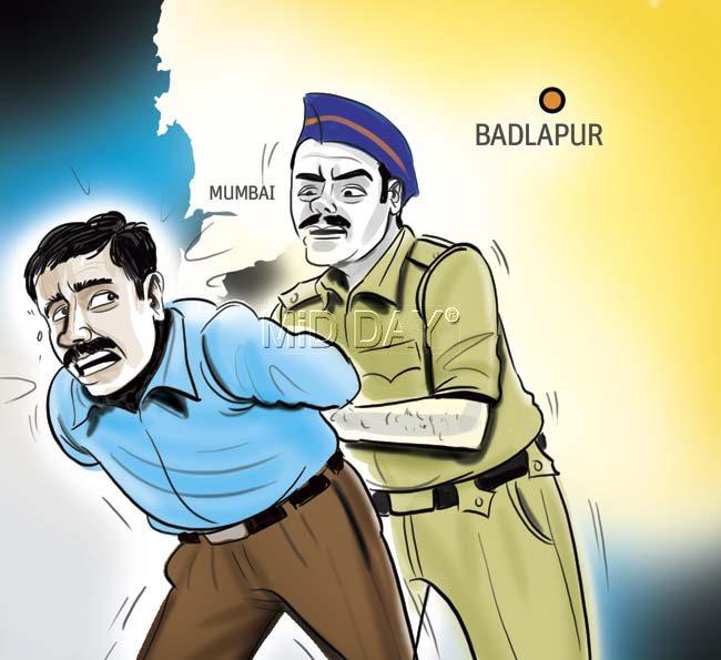 The Mumbai cops traced Panchal to Badlapur and picked him up from there. He was handed over to the Bengaluru police, who arrested him for making the hoax call. Illustrations/Amit Bandre
