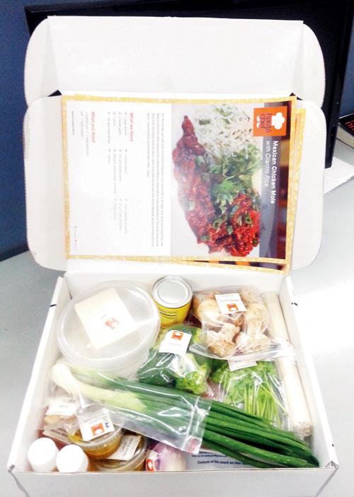 The ingredients for both dishes came neatly packed and sealed in a box with a printout of each recipe