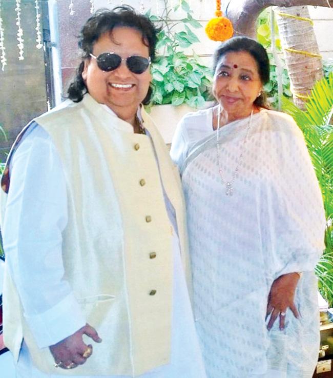 Bappi Lahiri and Asha Bhosle 