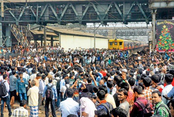 Chaos on tracks at Diva Railway station