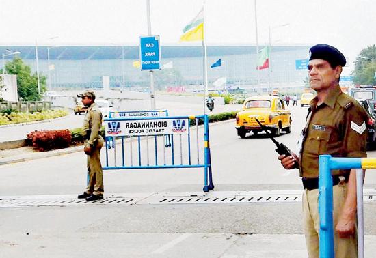 Security personnel at Delhi