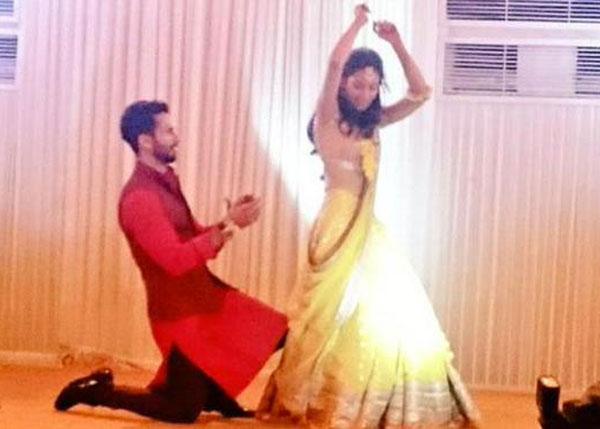 Shahid Kapoor and Mira Rajput at their sangeet ceremony