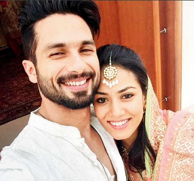 KAPOOR & WIFE: Shahid Kapoor tweeted this selfie with Mira Rajput soon after saying ‘I do’