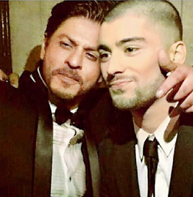 Shah Rukh Khan with former One Direction singer Zayn Malik