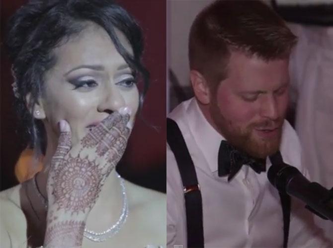 Watch video: Canadian groom sings 