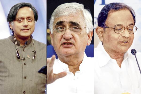 Shashi Tharoor, Salman Khurshid and P Chidambaram