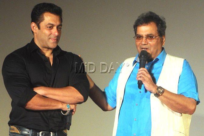 Salman Khan and Subhash Ghai. Pic/Nimesh Dave