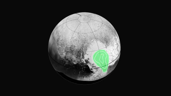 Pluto plain resembles frozen mud cracks on Earth