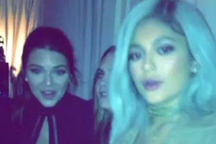 Kylie Jenner flaunts ample cleavage while partying