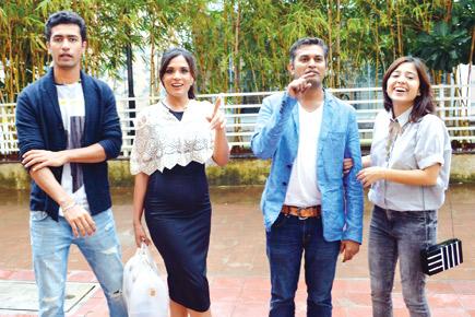'Masaan' team visits the mid-day office