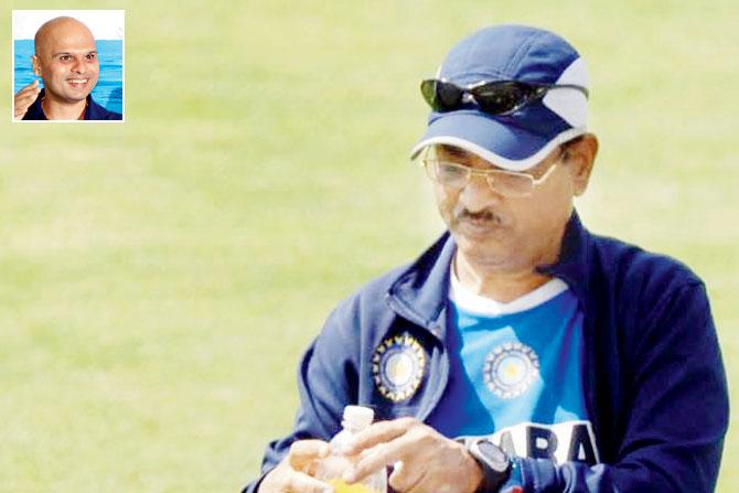 Team India’s former masseur Ramesh Mane. Inset:  Vikram Sathaye