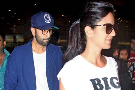 Spotted: Ranbir Kapoor and Katrina Kaif at the Mumbai airport