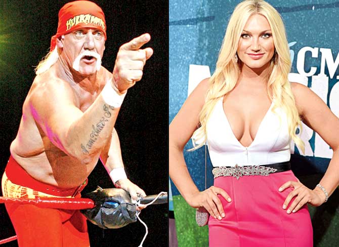 Hulk Hogan and daughter Brooke. Pics/Getty Images