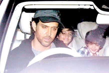 Spotted: Hrithik Roshan with his kids Hrehaan and Hridhaan