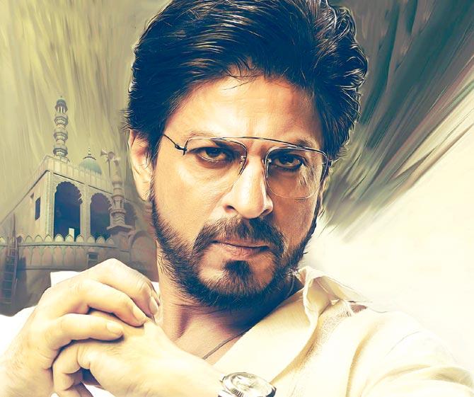 Shah Rukh Khan in the Raees poster