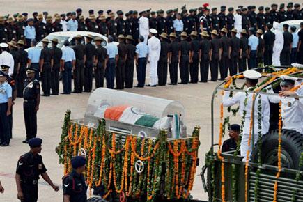 Abdul Kalam's body arrives in his hometown Rameswaram